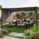 MultiGarden dārza pergola 3x4 m, tērauda konstrukcija, pelēka