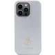 Guess iPhone 15 Pro vāciņš 4G Strass Metal Logo, sudraba