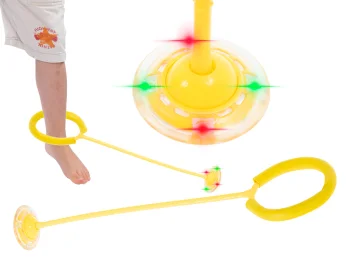 Neiro Lecamaukla Stīpa uz Kājas Bērnu Rotaļlieta LED Dzeltens | Kids Jump Rope Swing Ball One Leg Foot Jumping Ring...