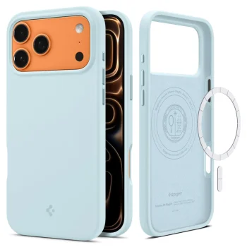 Spigen Silicone Fit MagSafe Phone Case Cover iPhone 17 Pro - Blue
