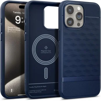 Apple iPhone 15 Pro Max 6.7'' Caseology Parallax Mag Magsafe Case Cover, Midnight Blue | Telefona Vāciņš Maciņš...