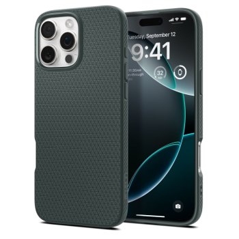 Spigen iPhone 16 Pro Max vāciņš Liquid Air, zaļš