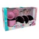 Kids Kitchen Cooking Utensils Set (Pot, Frying pan, Ladle, Spatula, etc.) Toy Kitchenware Kit, Pink