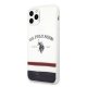 Apple iPhone 11 Pro Max 6.5\'\' US Polo Tricolor Pattern Collection Case Cover (USHCN65PCSTRB), White | Чехол...