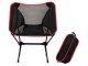 Folding Camping and Fishing Chair, Black/Red