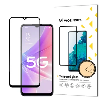 Защитное стекло Wozinsky Full Glue для Realme Narzo 50, с рамкой, черное