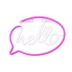 Forever Light HELLO LED Neons, Rozā un Balts