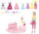 Lelle ar Mēbem, Drēbju Skapi un Apģērbu | Doll with Furniture and Wardrobe and Clothes