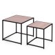 Industrial Coffee Table Set of 2 for Living Room ModernHome, Loft Style End Tables