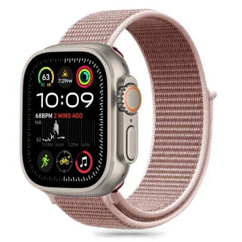TECH-PROTECT NYLON APPLE WATCH 6 / 7 8 9 10 SE ULTRA 1 2 (44 45 46 49 MM) DUSTY ROSE