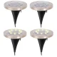 Iebūvējamas saules bateriju dārza lampas, 8 LED, silti balta, 4 gab.