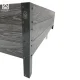 Высокая грядка KLASIKA Woodlook L-образная, 146x146x30 см, серая