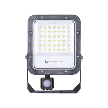 LED prožektors Proxim+ 30W 4000K 4500lm PIR IP65 Forever Light, melns