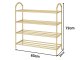 4-ярусная полка для обуви органайзер в прихожую, золотая