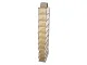 Hanging Wardrobe Organizer with 10 Shelves, 30x15x120cm, Beige