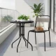 Multigarden apaļš dārza galds 60 cm, melns