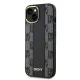 Dkny iPhone 15 / 14 / 13 Case Leather Checkered Mono Pattern MagSafe, Black