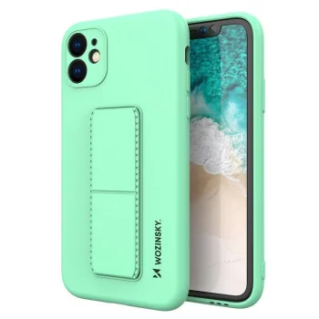 Telefona vāciņš Wozinsky Kickstand Case priekš Samsung Galaxy A22 4G, piparmētru zaļš