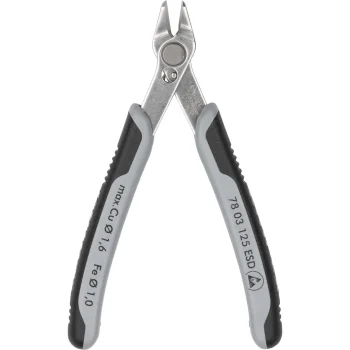KNIPEX Electronic Super Knips ESD 78 03 125 ESD Precision Diagonal Cutters, 125 mm