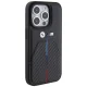 BMW iPhone 15 Pro Case Stamped Tricolor Stripe, Black