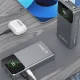 Dudao K31 Pro 45W 20000mAh ārējais akumulators ar ievelkamu USB-C kabeli pelēks