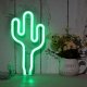 Decorative LED Neon Cactus Lamp, Green