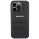 Apple iPhone 15 Pro 6.1\'\' AMG Leather Debossed Lines Case Cover, Black | Telefona Maciņš Vāks Apvalks Bampers