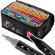 Nukido NK-915 Dual Tip Alcohol Markers, 262-Piece Artist Set with Case