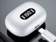 Bezvadu Bluetooth TWS ausiņas ar LED uzlādes kārbiņu un mikrofonu, baltas