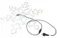 Ziemassvētku rotājums LED Sniegpārsla - 55cm, Auksti balta | Christmas Decoration LED Snowflake
