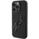 Karl Lagerfeld Silicone Karl Script vāciņš Apple iPhone 15 Pro, Melns