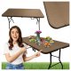 Folding Catering Table 180cm, Brown