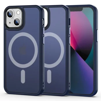 Apple iPhone 13 mini 5.4'' Tech-Protect MagMat MagSafe Case Cover, Navy Blue Matte | Чехол Обложка...