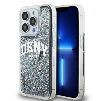 Чехол DKNY для iPhone 13 / 13 Pro Liquid Glitter Big Logo, черный