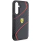 Чехол Ferrari для Samsung Galaxy S23 FE Twist Metal Logo, черный