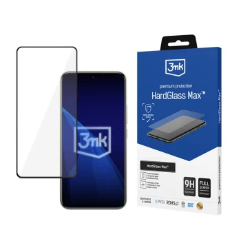 Aizsargstikls 3mk HardGlass Max priekš Xiaomi Redmi Note 15 Pro+ 5G, melns