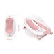 Folding Baby Bathtub with Thermometer and Insert RK-282, White / Pink