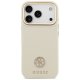 Guess iPhone 17 Pro vāciņš Grained Strass Logo MagSafe, bēšs