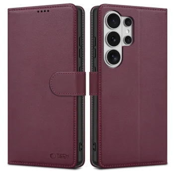 Tech-Protect Wallet atverams vāciņš Samsung Galaxy S26 Ultra, bordo