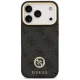 Чехол Guess 4G Strass Logo & Big Strap Metal Buttons MagSafe для iPhone 17 Pro, Черный