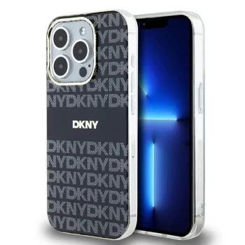 DKNY iPhone 14 Pro Max vāciņš IML Mono & Stripe MagSafe, melns