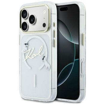 Karl Lagerfeld IML Choupettes Karl Script Logo MagSafe Phone Case Cover iPhone 17 Pro Max - Clear