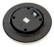 Garden solar lamp with 8 LEDs, set of 4, black and inox