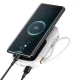 Baseus Qpow Pro 20000mAh ārējais akumulators ar Lightning kabeli 20W balts