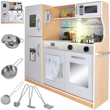 Kruzzel 22115 Bērnu Rotaļu Koka Virtuve | Kids Wooden Toy Kitchen