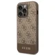 Guess iPhone 14 Pro vāciņš 4G Stripe Collection, brūns