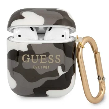 Чехол Guess GUA2UCAMG Camouflage для Apple AirPods 1/2 черный