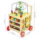 Деревянные ходунки-каталка Kruzzel 22606 с развивающим кубом