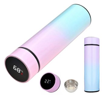 Smart Thermal Mug with LCD Temperature Display 500ml, Rainbow