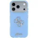 Чехол Guess IML 4G Script Metal для iPhone 17 Pro / 18 Pro, светло-голубой